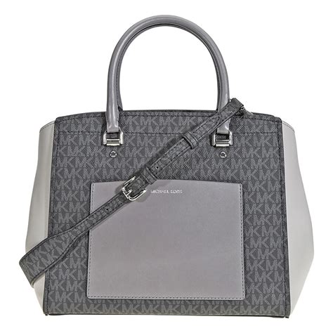 michael kors purse grey|michael kors signature tote gray.